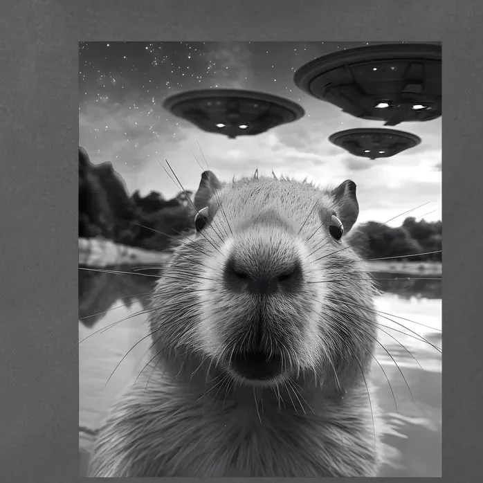 Funny Capybara Selfie With Ufos Weird Zip Tote Bag