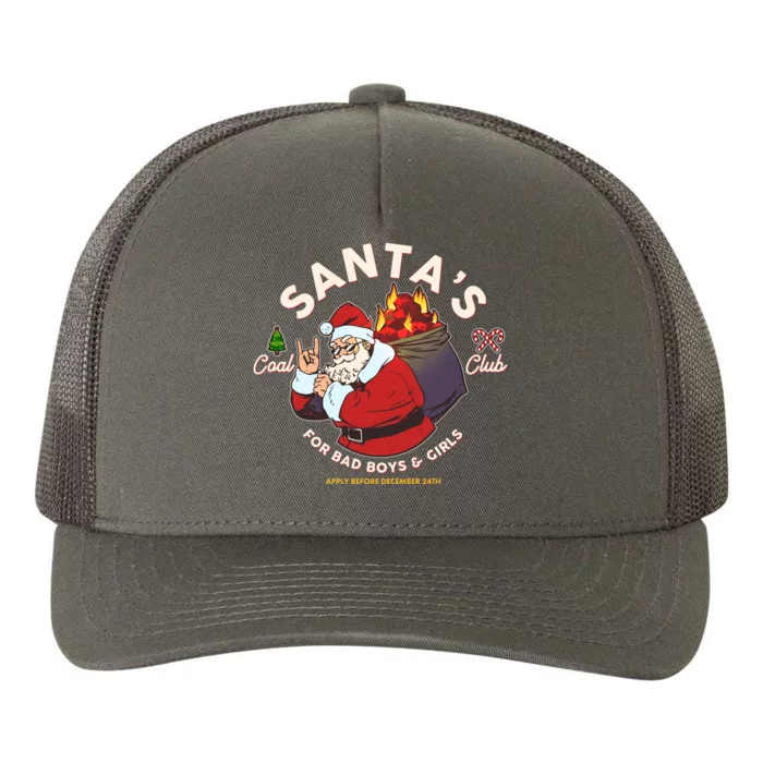 Funny Christmas Santa's Coal Club For Bad Boys And Girls Yupoong Adult 5-Panel Trucker Hat