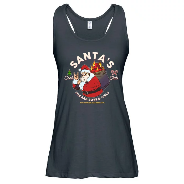 Funny Christmas Santa's Coal Club For Bad Boys And Girls Ladies Essential Flowy Tank