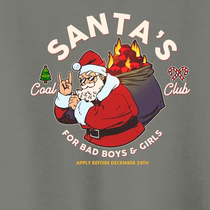 Funny Christmas Santa's Coal Club For Bad Boys And Girls Toddler T-Shirt