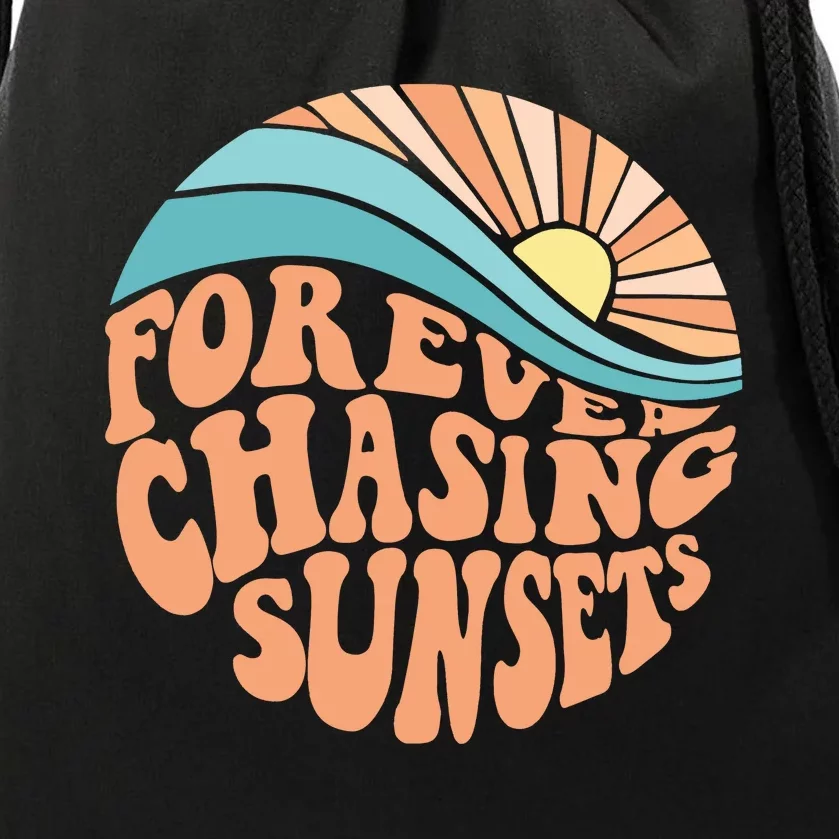 Forever Chasing Sunsets Drawstring Bag