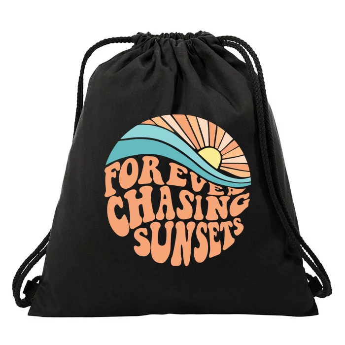 Forever Chasing Sunsets Drawstring Bag