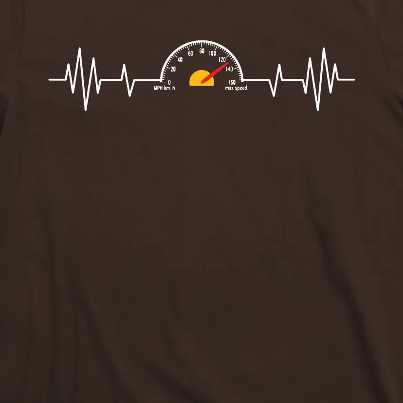 Funny Car Speedometer Auto Mechanic Guys Heartbeat Gift T-Shirt