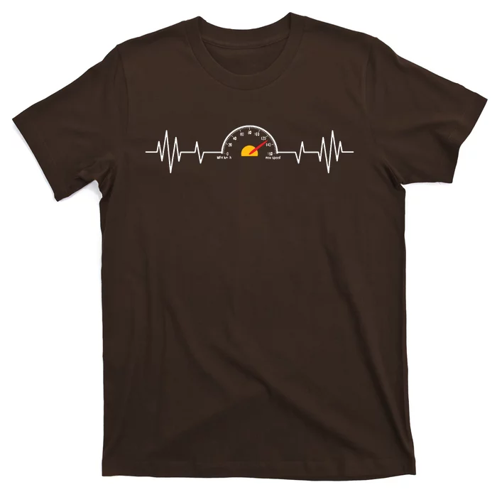 Funny Car Speedometer Auto Mechanic Guys Heartbeat Gift T-Shirt