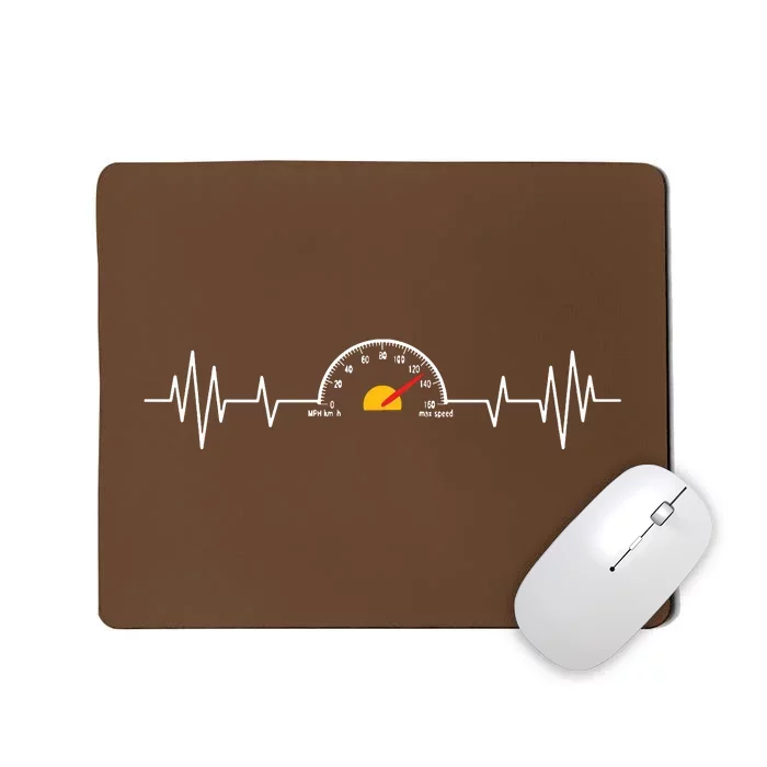 Funny Car Speedometer Auto Mechanic Guys Heartbeat Gift Mousepad