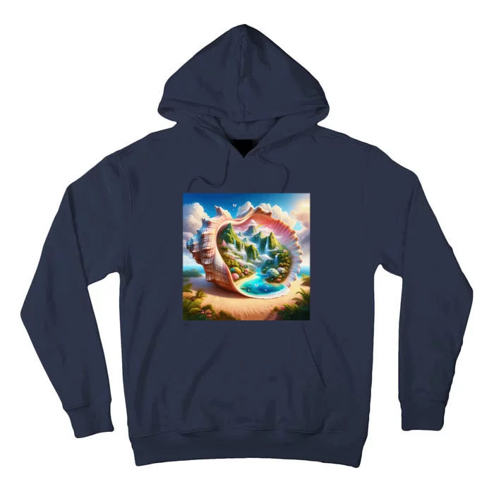 Fantasy Cute Seashell Hidden Landscape Tall Hoodie