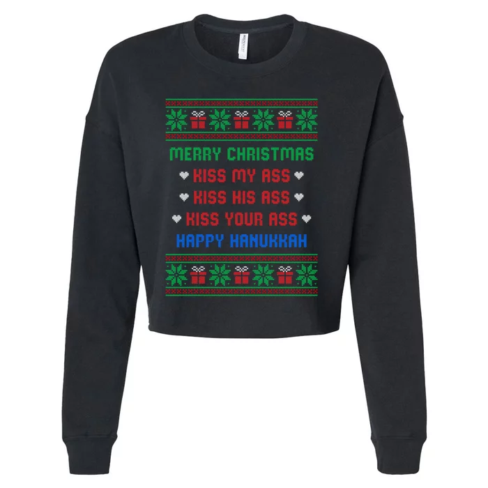 Funny Christmas Sweaters Cropped Pullover Crew