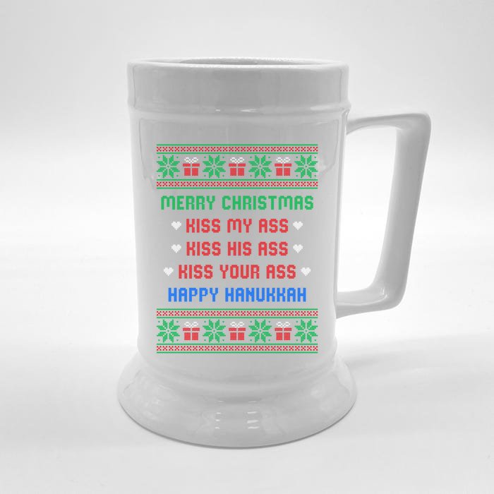 Funny Christmas Sweaters Front & Back Beer Stein