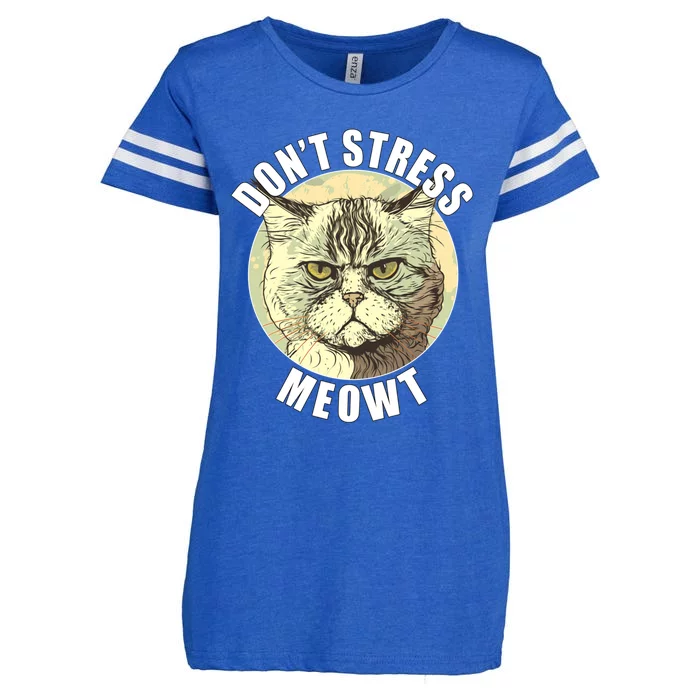 Funny Cat Saying Don't Stress Meowt Silly Grumpy Animals Gift Enza Ladies Jersey Football T-Shirt