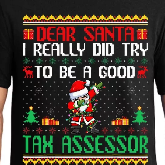 Funny Christmas Santa Tax Assessor Be Good and Jolly Pajama Set