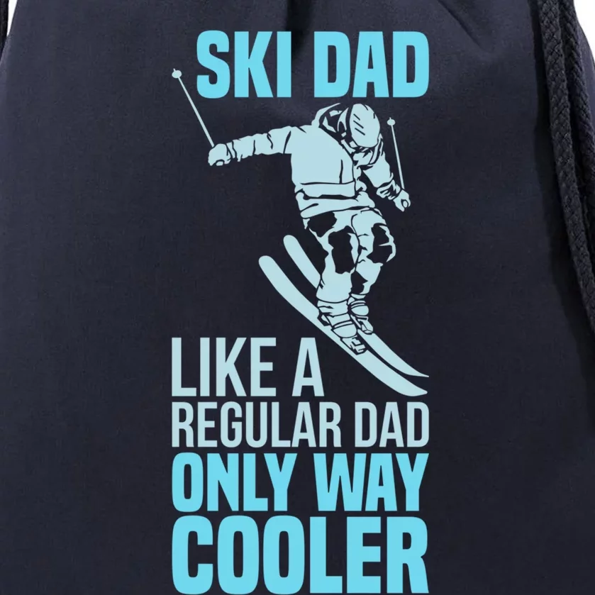 Funny Cool Ski Dad Definition Skier Mountain Slope Meaningful Gift Drawstring Bag