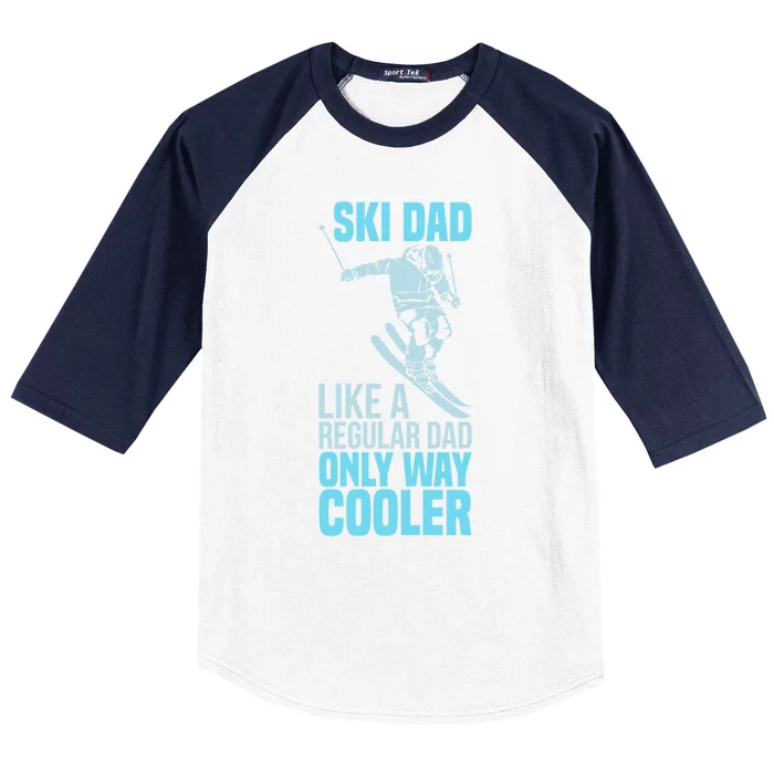 Funny Cool Ski Dad Definition Skier Mountain Slope Meaningful Gift Baseball Sleeve Shirt