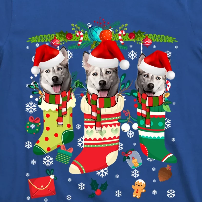 Funny Christmas Siberian Husky Dogs Great Gift T-Shirt