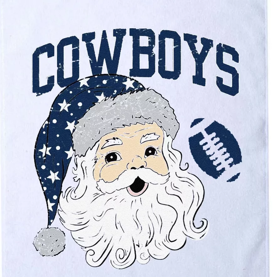 Funny Cowboys Santa Football Football Lover Gift Christmas Santa Football Xmas Platinum Collection Golf Towel