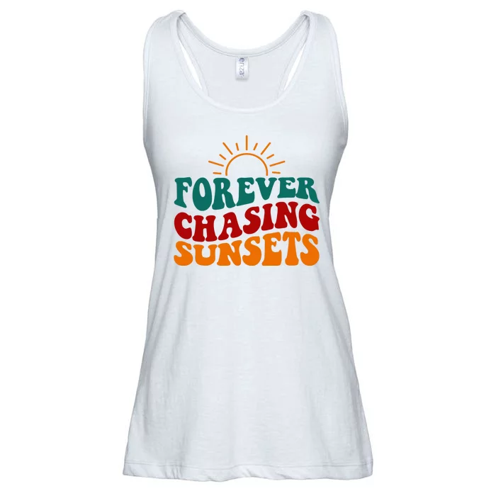 Forever Chasing Sunsets Cute Ladies Essential Flowy Tank