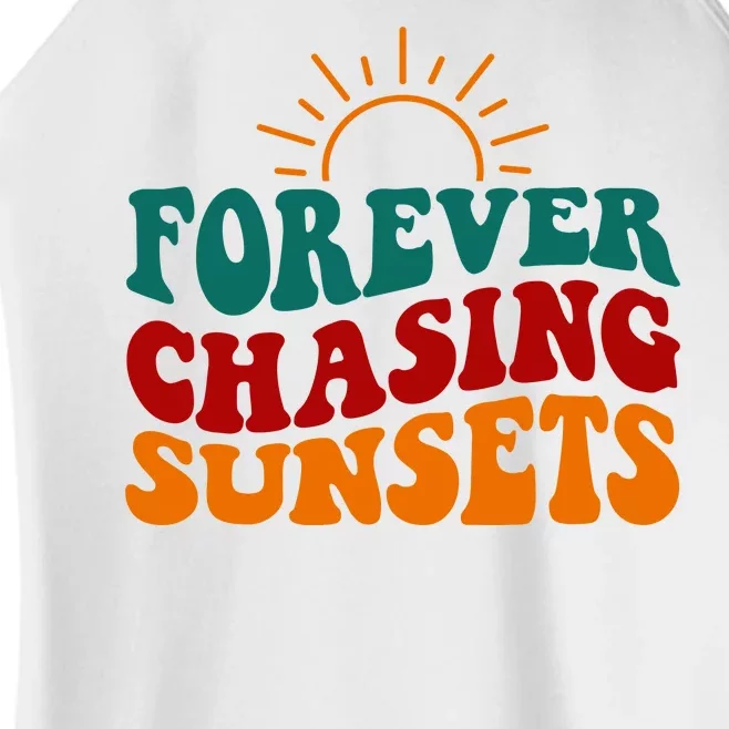 Forever Chasing Sunsets Cute Women’s Perfect Tri Rocker Tank