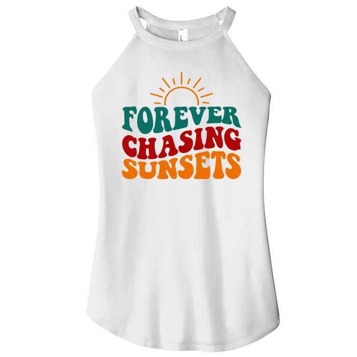 Forever Chasing Sunsets Cute Women’s Perfect Tri Rocker Tank