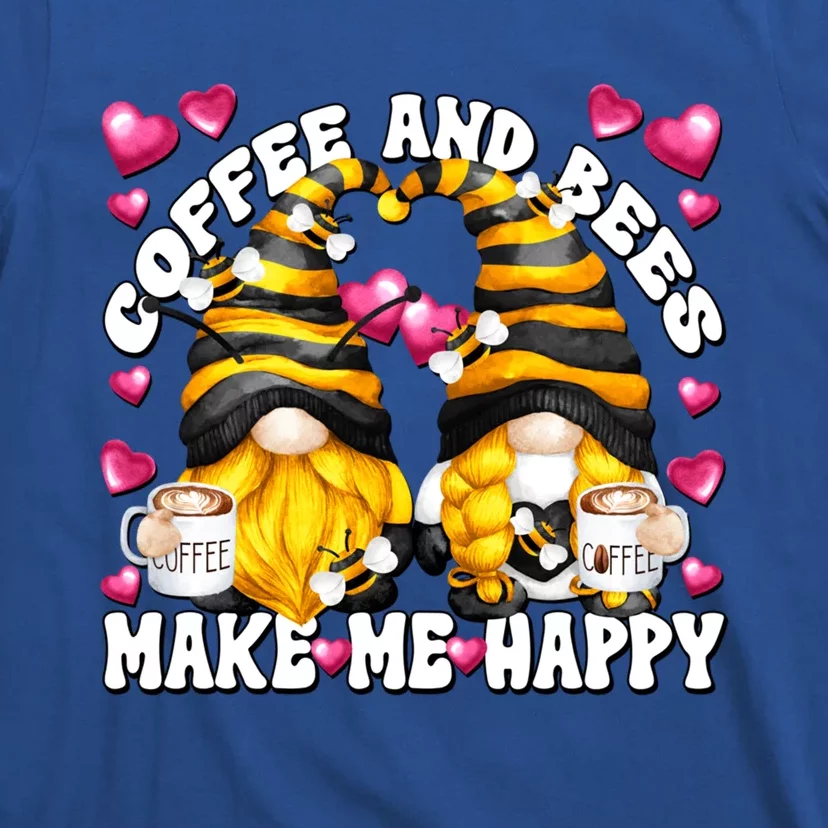 Funny Coffee Saying For Beekeeper Coffee And Honey Bee Gnome Gift T-Shirt