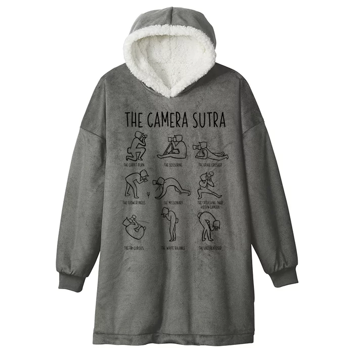 Funny Camera Sutra Photographer Photography Gift Women Hooded Wearable Blanket