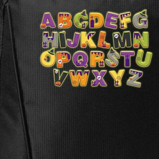 Funny Creepy Spooky Alphabet Letters City Backpack