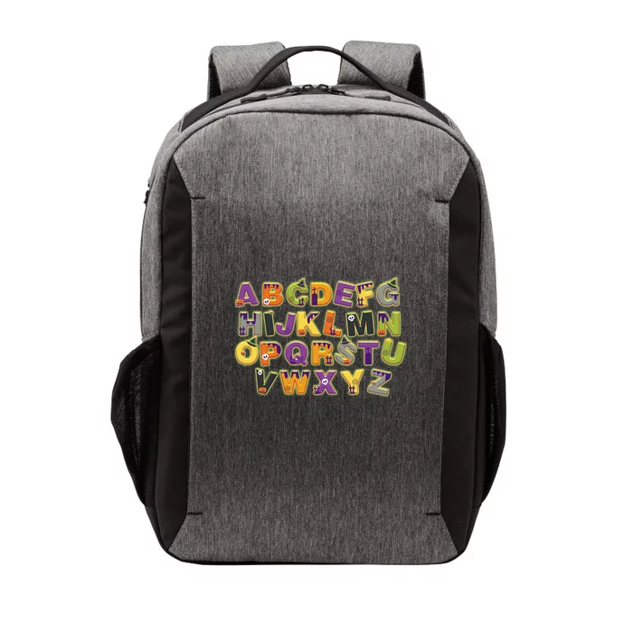 Funny Creepy Spooky Alphabet Letters Vector Backpack