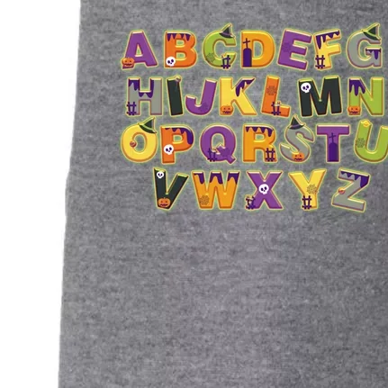 Funny Creepy Spooky Alphabet Letters Doggie 3-End Fleece Hoodie