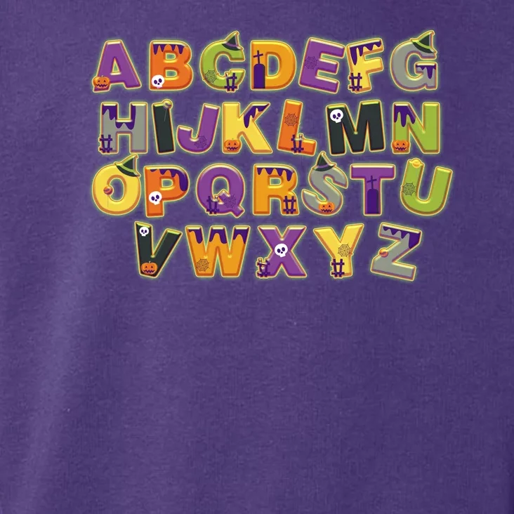 Funny Creepy Spooky Alphabet Letters Toddler Hoodie