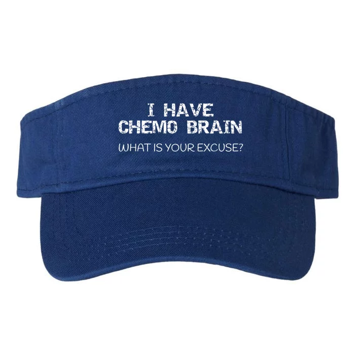 Funny Cancer Sucks Gift I Have Chemo Brain Gift Valucap Bio-Washed Visor