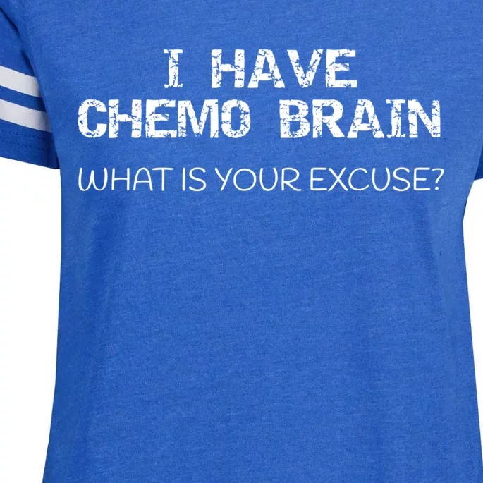 Funny Cancer Sucks Gift I Have Chemo Brain Gift Enza Ladies Jersey Football T-Shirt