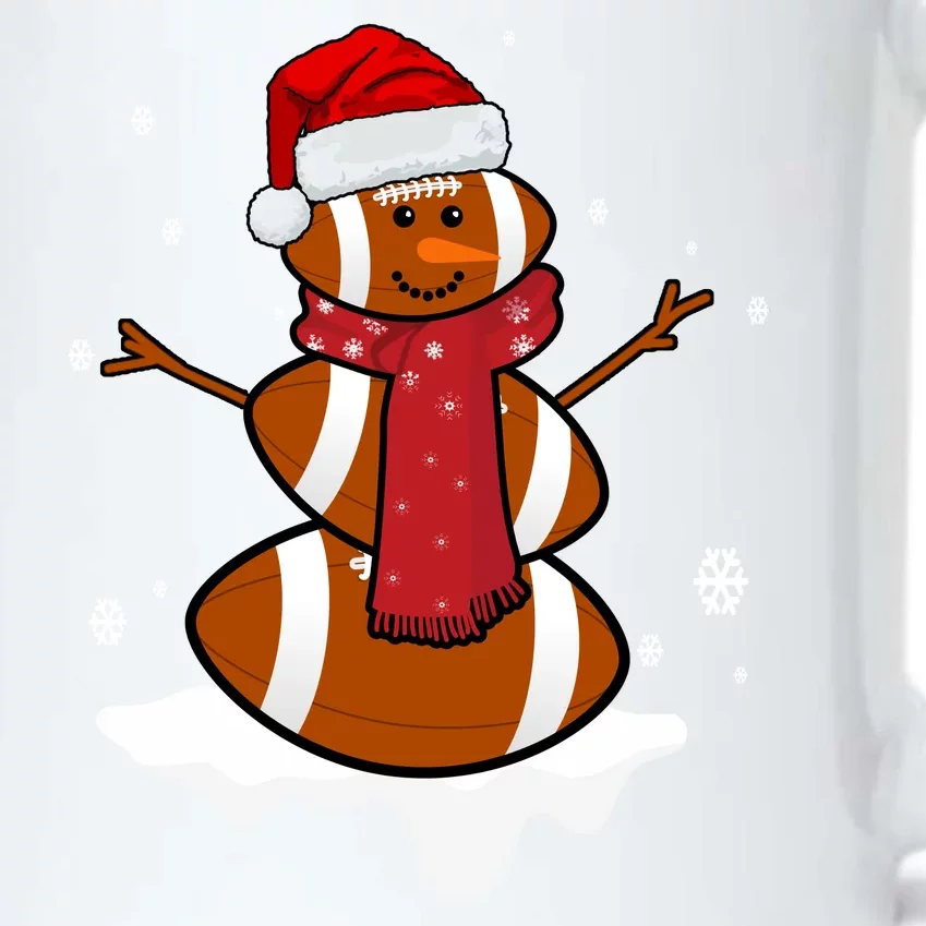 Football Christmas Snowman Black Color Changing Mug