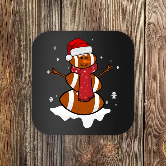 Football Christmas Snowman Coaster