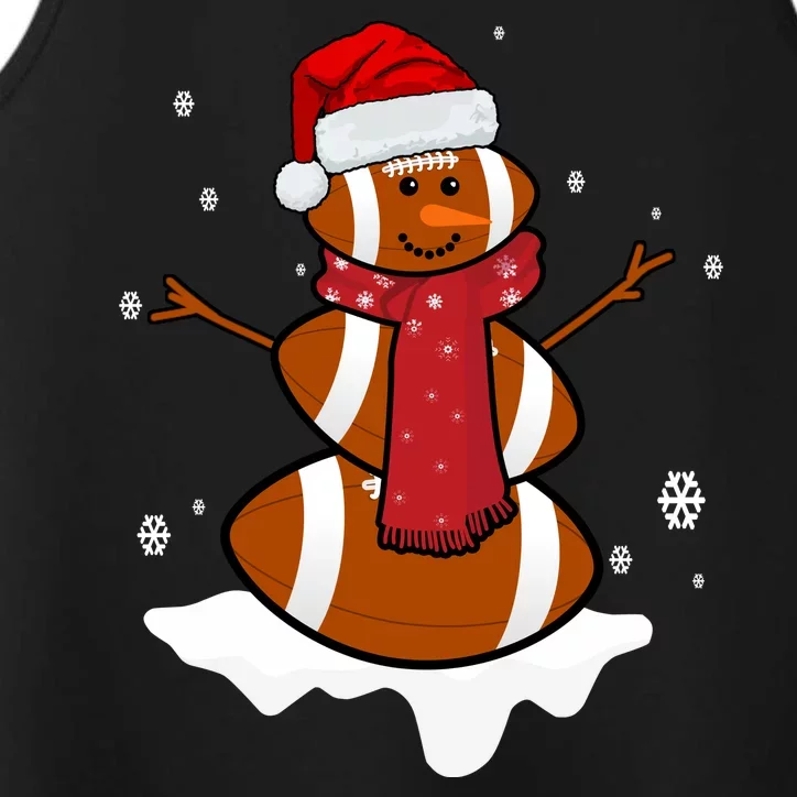 Football Christmas Snowman Performance Tank