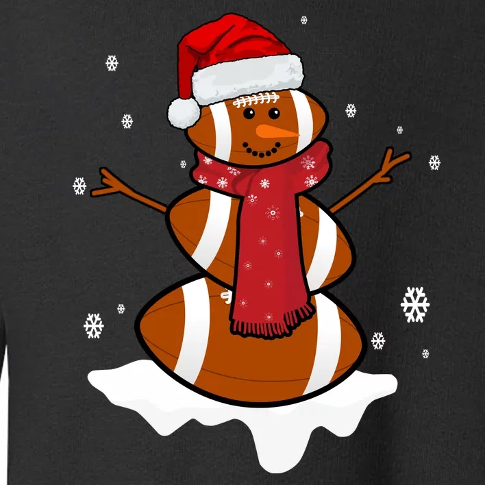 Football Christmas Snowman Toddler Sweatshirt