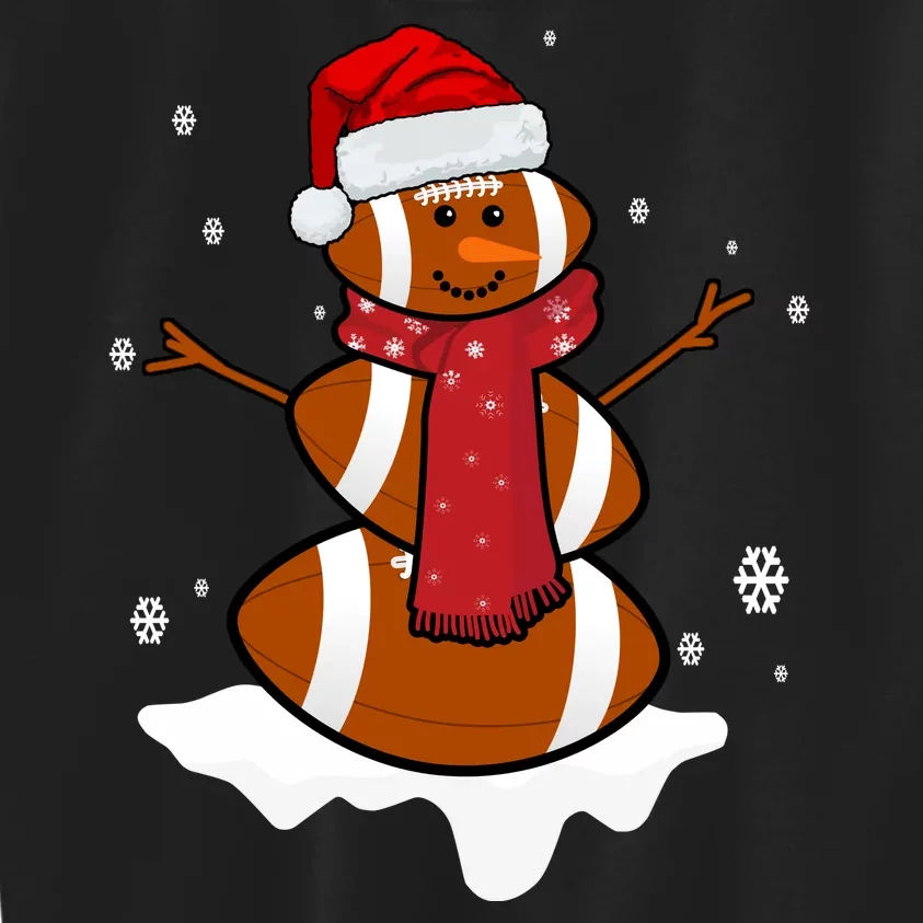 Football Christmas Snowman Kids Sweatshirt