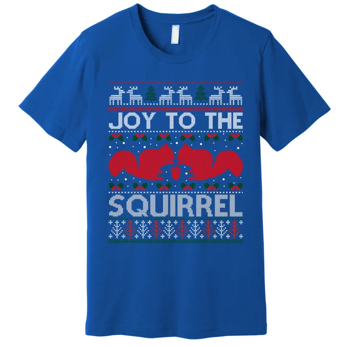 Funny Christmas Squirrel Ugly Xmas Sweater Cute Gift Premium T-Shirt