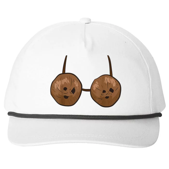 Funny Coconut Summer Coconuts Bra Funny Halloween Costume Snapback Five-Panel Rope Hat