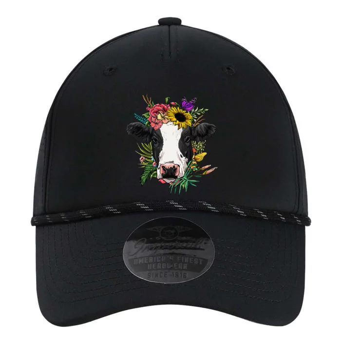 Floral Cow Spring Nature Lovers Performance The Dyno Cap