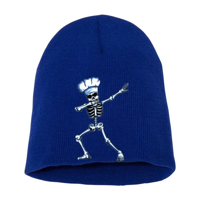 Funny Chef Skeleton Dabbing Cook Cooking Hat Hobby Cooking Funny Gift Short Acrylic Beanie