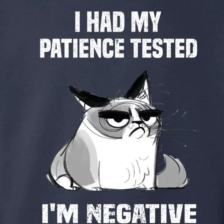 Funny cat sarcasm cat I Had My Patience Tested I'm Negative Toddler Hoodie