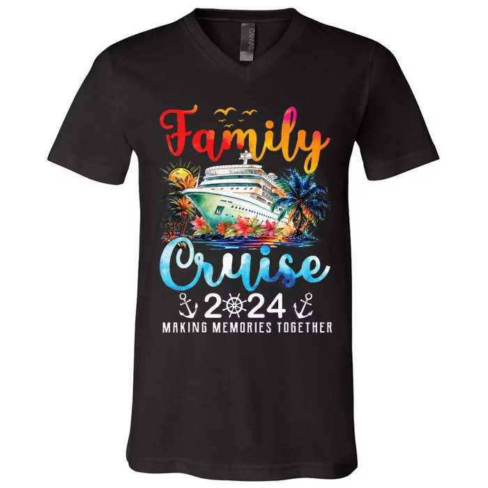 Family Cruise Ship Vacation Trip 2024 Family Cruise Matching V-Neck T-Shirt