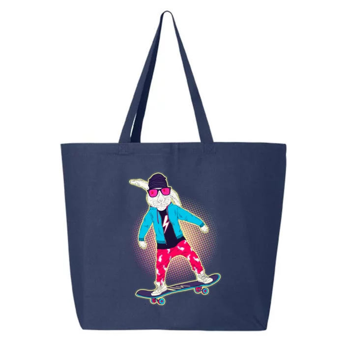 Funny Cool Skateboarding Easter Bunny Rabbit 25L Jumbo Tote