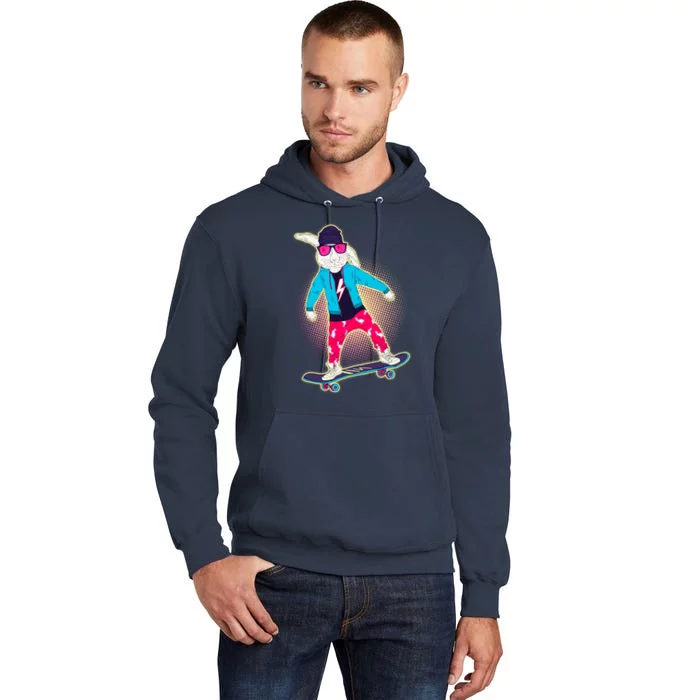 Funny Cool Skateboarding Easter Bunny Rabbit Tall Hoodie