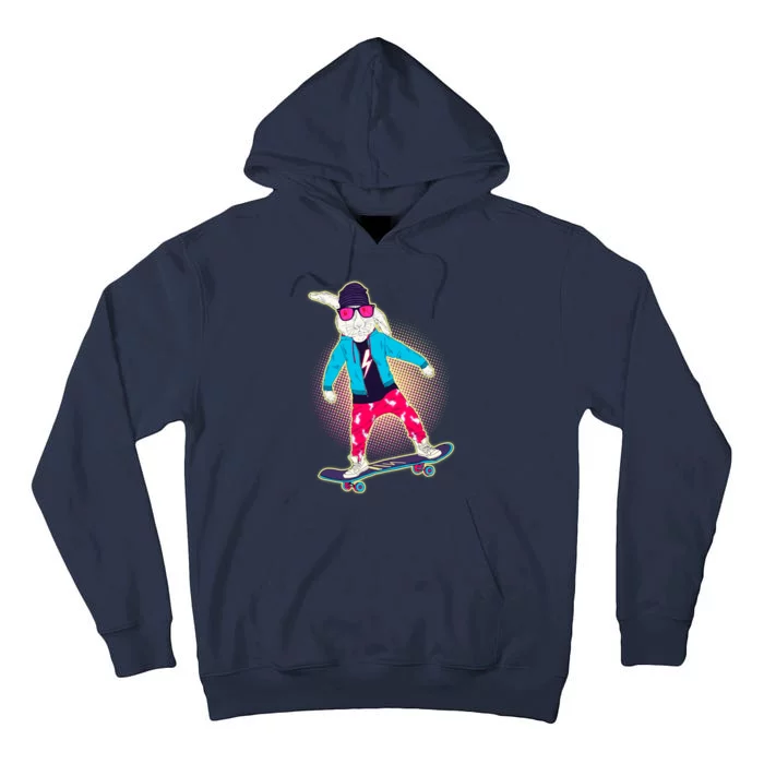 Funny Cool Skateboarding Easter Bunny Rabbit Tall Hoodie