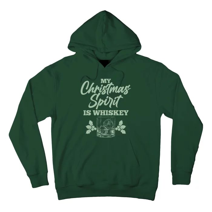 Funny Christmas Spirit Is Whiskey Hoodie