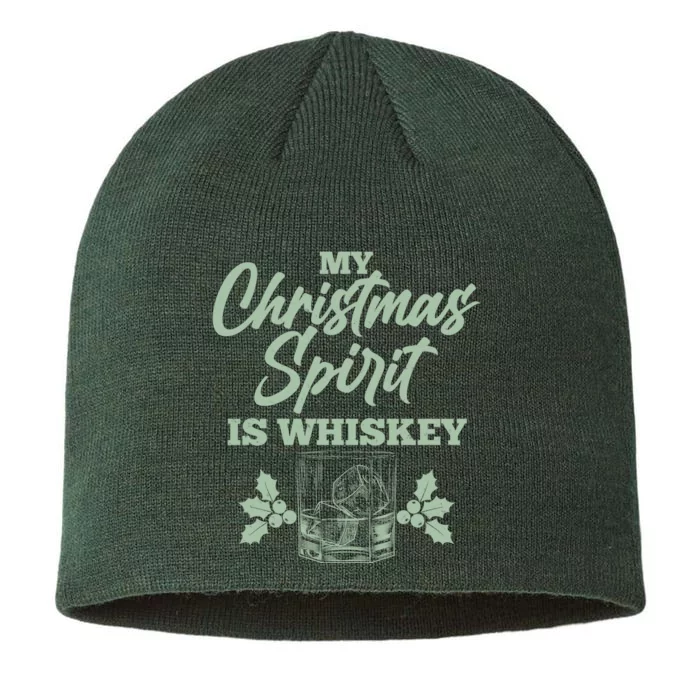 Funny Christmas Spirit Is Whiskey 8 1/2in Sustainable Knit Beanie