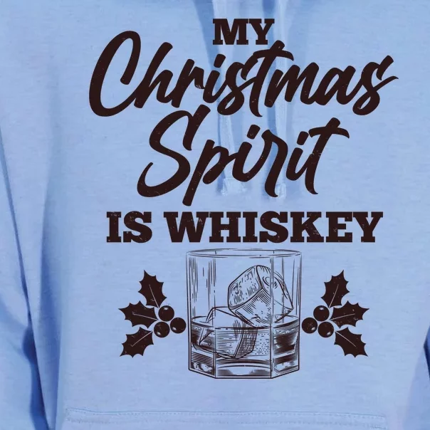 Funny Christmas Spirit Is Whiskey Unisex Surf Hoodie