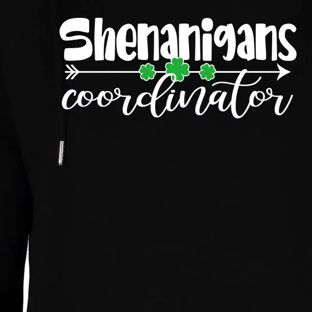 Funny Cute St Patricks Day Shenanigans Coordinator Womens Funnel Neck Pullover Hood