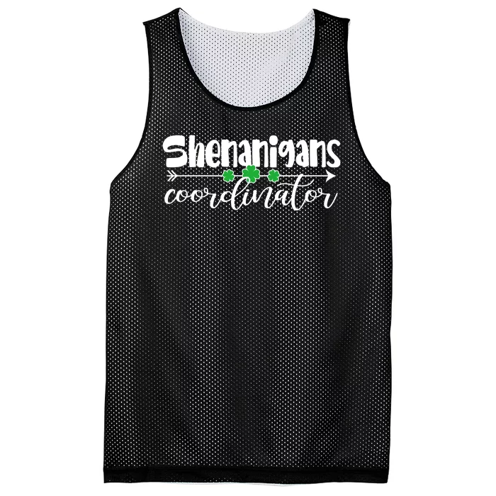 Funny Cute St Patricks Day Shenanigans Coordinator Mesh Reversible Basketball Jersey Tank