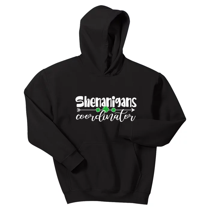 Funny Cute St Patricks Day Shenanigans Coordinator Kids Hoodie