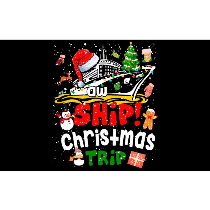 Funny Cruise Ship Family Christmas Trip Xmas Bumper Sticker